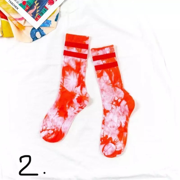 Tie dye cotton tube socks (1 pair- pick a color) - Picture 6 of 16